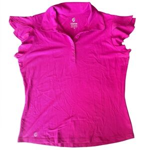 GGblue Fuchsia Pink Ruffle Sleeve Golf Tee